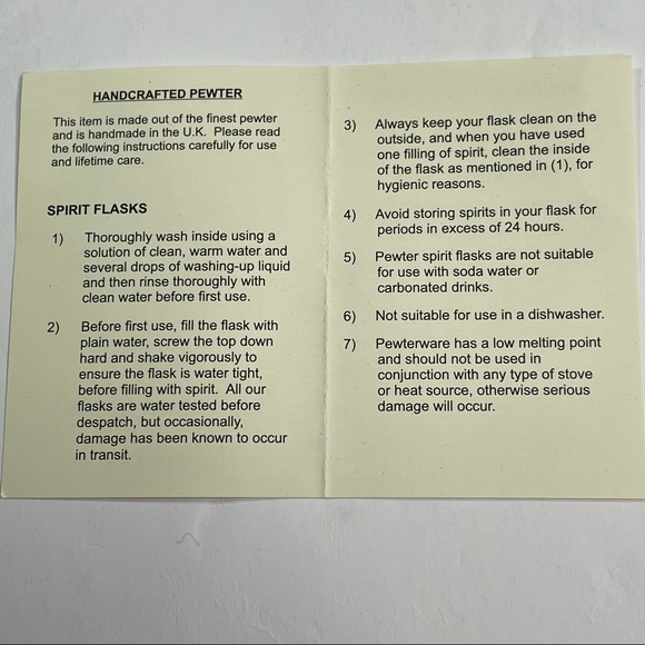 Supreme Silver English Pewter Mini Flask - Picture 7 of 13